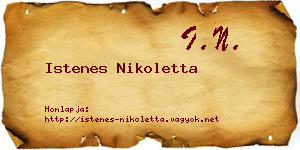 Istenes Nikoletta névjegykártya